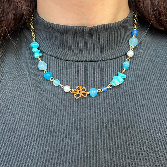 Collana "Fiore Azzurro”