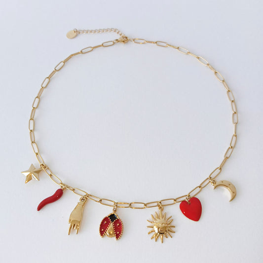Collana charms colorati